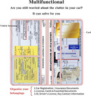 Leather Car Registration And Insurance Card Holder  Car Document Holder For Card