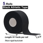 Admitry Athletic 1 5 Iinch X 50 Yard  Tape Black cotton -5 Rolls