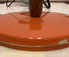Vintage Orange Enameled Fondue Set