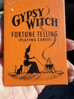 Vintage Gypsy Witch Fortune Telling Playing Cards Halloween Black Orange Box H4
