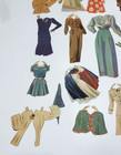 Vintage Paper Dolls Clothes Lot  1940s  1950s 34 Pieces