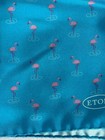 Eton Men s 100  Silk Flamingo Print Handkerchief   Pocket Square