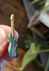 Nice Vintage The Doors Bluish Green Guitar Shape Metal Pin