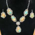 Taxco Native American Style Turquoise   925 Sterling Silver Necklace   Earrings