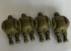 Vintage Marx Seated Army Driver Toy Ww Ll Soldiers Lot Of 4