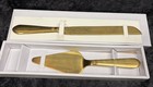 Wedding Cake Knife And Server Set  Gold Stainless Steel Cake Pie Serving Set