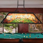  reduced  Pool Table Light  pendant   tiffany   dogs Vs Bears Playing Pool 