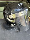 Vintage Military Police Riot Gear Helmet W  Metal Protector Face Shield