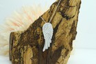 1 2ct Round Moissanite Angel Wing Pendant 18  Necklace 14k White Gold Plated