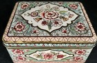 Vintage Daher England Small 5  X 3 7 8  Floral Tin Container