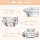 Chill Recipe Hurricane Glass Candle Holders Set Of 6 Tall Taper 12  Clear
