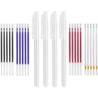 100pcs Heat Erasable Fabric Marker Refills Set With 2 Pen Holders - New