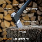 X25splitting Axe  28 wood Splitting Axe For Medium To Large Size Logs With Shock