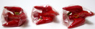 Vintage Christmas Love Birds Doves Ornaments Set Of 3 Red Flocked New Old Stock