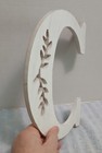 Large White Wooden Letter  C Wall Or Door Decor Initial 10    X 7 75 