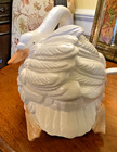 Vintage Fitz   Floyd White Swan Soup Tureen With Ladle  Porcelain  Mint 