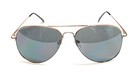 Aviator Sunglasses Black Mirror Lens Men Women Gold Spring Frame Pilot 100  Uv