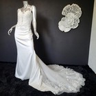 Nwt  1599 mon Cheri 8 10 ivory Lace Mermaid Fit   Flare Wedding Dress Gown