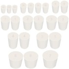 29pcs White Solid Rubber Stoppers 10 Assorted Sizes