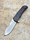 Andre Van Heerden Custom Flipper Knife     Exotic Wood Inlay  Ikbs Bearings     Mint