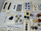 Lot Of 100  Vintage Unique Buttons Mix Metal Plastic Large Small Gorgeous Carded