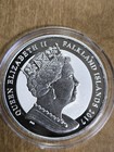 2017 Silver Falkland 1 Crown Britannia Rules The Waves - 1 Oz Coin In Capsule
