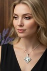 Celtic Irish Saint Brigid s Cross Necklace In Sterling Silver