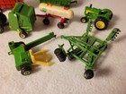 8 Farm Toys-john Deere   Ertl Farm Machinery 2 John Deere Tractors  W equipment