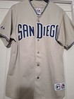 Vintage Majestic San Diego Padres Mlb Button Up Baseball Jersey Adult L