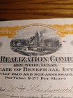 2 Texas Oil Stock Certificates  Amarillo Pan Handle  Cox Realization Co 