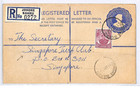 Johore Malaya Cover Johor Bahru Reg  singapore Turf Club  1957 Horses Wj95