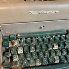 Remington Rand Super-riter Manual Typewriter With Case Vintage Gray Green  read 