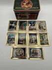 Anheuser-busch Embossed Metal Collector Card Set Tin 1996 Ertl 10 Cards