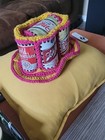Vintage Crocheted Schlitz  Old Milwaukee  Miller Beer Can Bucket Party Hat - 70s