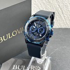 Bulova Marine Star Black Silicone Strap Chronograph Quartz Men s Watch 98b308