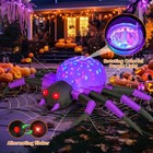Comin 9ft Halloween Inflatables Decorations Purple Spider Yard Leds