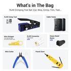 Rj45 Crimp Tool Kit Cat7 6a 6 5e 5 Ethernet Crimper Network Cable Tester