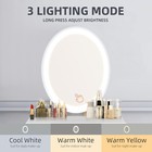 Modern Dressing Table Set Makeup Vanity Desk With Stool   Led Lights   Mirror