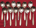 12-pc Set 1926 Argosy Silverplated 7  Round Soup   Gumbo Spoons 1847 Rogers Bros