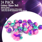 24 Pack Galaxy Slime Balls For Kids - Stretchy  Non-sticky  Mess-free Stress Rel