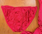 Vtg Lorraine Red Nylon Olga-esque Babydoll Nighty   Panties Lingerie Set 1x New
