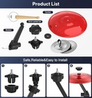 Car Cymbal Air Vent mini Car Drum Crash Cymbal Set With Mini Drum 1pcs Red