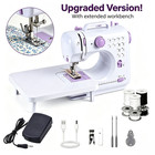 Electric Sewing Machine Kit With Extension Table Foot Pedal 12 Built-in Stitches