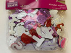 300  Valentine s Day  Alphabet Self Adhesive Foam Shapes Stickers Glitter 1 