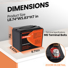 12v 50ah Lifepo4 Lithium Battery Deep Cycle For Rv Marine Off-grid Solar System