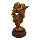 Vintage Horchow Italian Revolving Music Box Angel With Violin Plays Silent Night