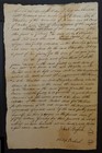 1828 Pennsylvania Centre County Lamar Twp Sharecropper Article Of Agreement Rare