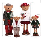 Member s Mark Plush Bear Family Set 4 Christmas Holiday Decorations Decor