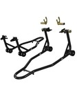 2pcs 900lbs Heavy Duty Motorcycle Paddock Stand Front   Rear Combo Stands Set