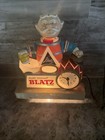 Blatz Beer Drummer Clock Sign Bar Display Vintage Light Up Barrel Keg Man C1960